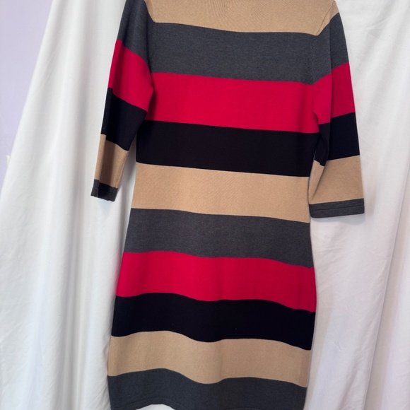 Calvin Klein Striped Sweater Dress Fall Winter Medium - Picture 7 of 7